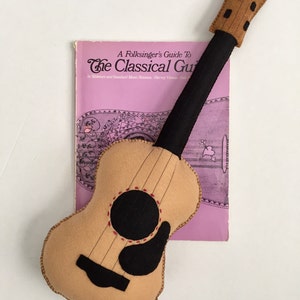 Toy Guitar, Plush Guitar, felt guitar, pretend play, stuffed guitar, toy instruments, baby instruments, music toys image 2
