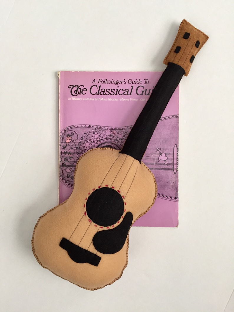 Toy Guitar Plush Guitar felt guitar pretend play stuffed Etsy