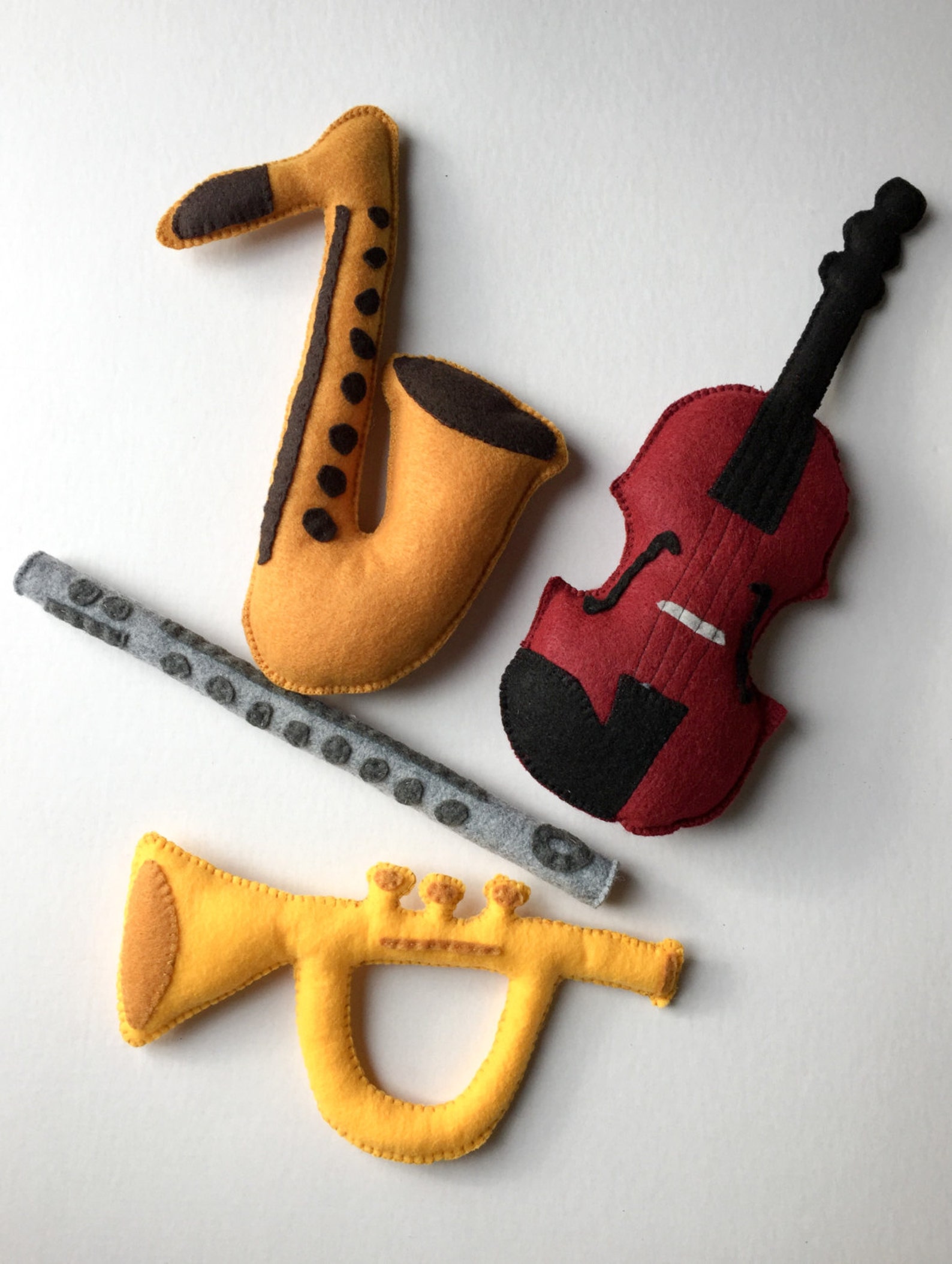 Toy Saxophone Plush Saxophone Stuffed Saxophone Pretend Etsy