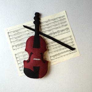 Violin, Toy Violin, Felt Toys, Plush Violin, Fiddle, Baby Violin, Music Nursery, Pretend Play, Toy Instruments image 7