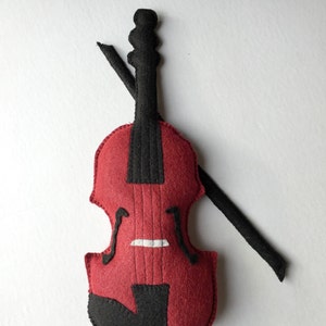 Violin, Toy Violin, Felt Toys, Plush Violin, Fiddle, Baby Violin, Music Nursery, Pretend Play, Toy Instruments image 1