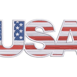 USA Borduurwerk Ontwerp, USA Vlag Digitale Borduurbestand, Patriottisch Ontwerp voor Borduurwerk
