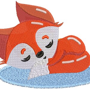 Sweet Dreams - Machine Embroidery Design, Baby Fox Flower ...