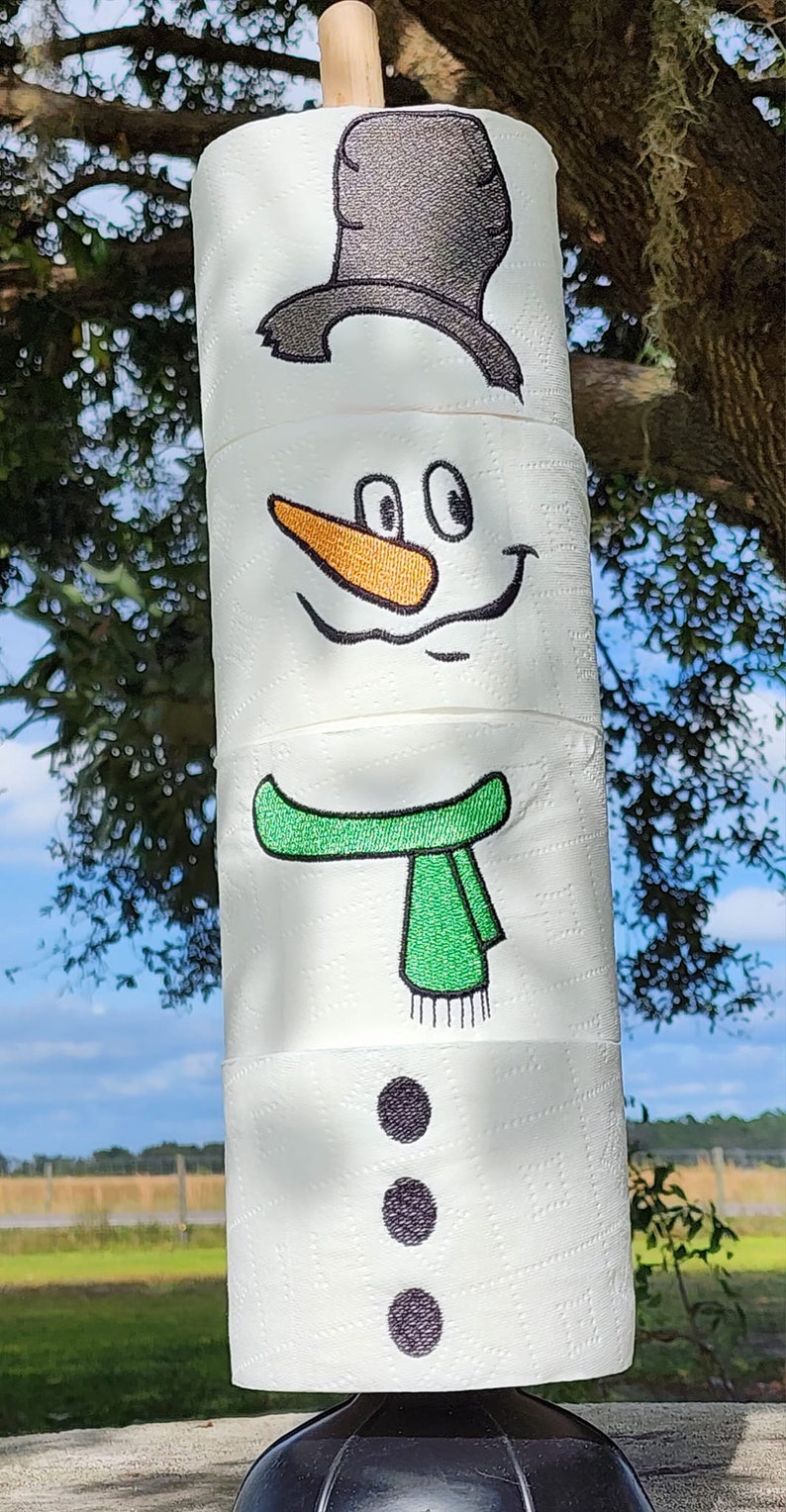 Toilet Plunger Snowman, Embroidery Snowman, Christmas Snowman Etsy