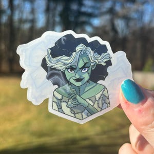 Sparks Fly - Sticker Monster Girl inspiré de Frankenstein, Mary Shelly, gothique classique, parfait pour les fans d'horreur, pour ordinateurs portables, journaux