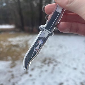 Final Girl - Horror Movie Inspired Double Sided Acrylic Keychain, Classic Scary Movies, Acrylic Charm