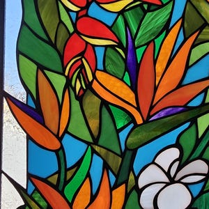 Hawainn Pattern Window Hawaiian Flower Window Panel - Etsy