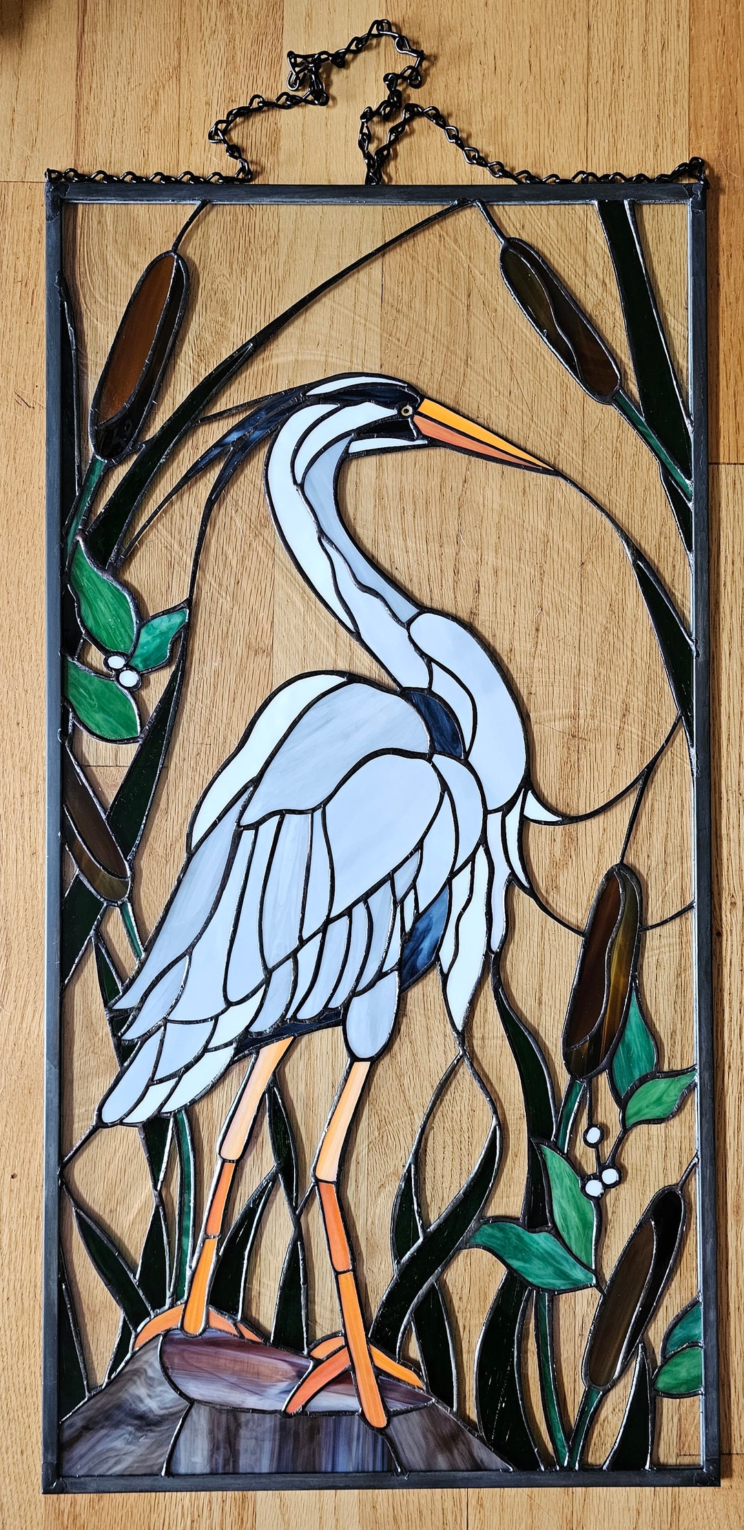 Stained Glass Blue Heron - Etsy