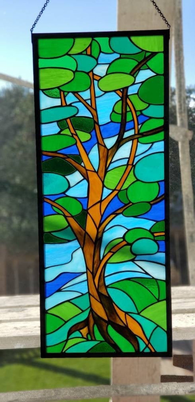 Stained Glass California Cypress Etsy