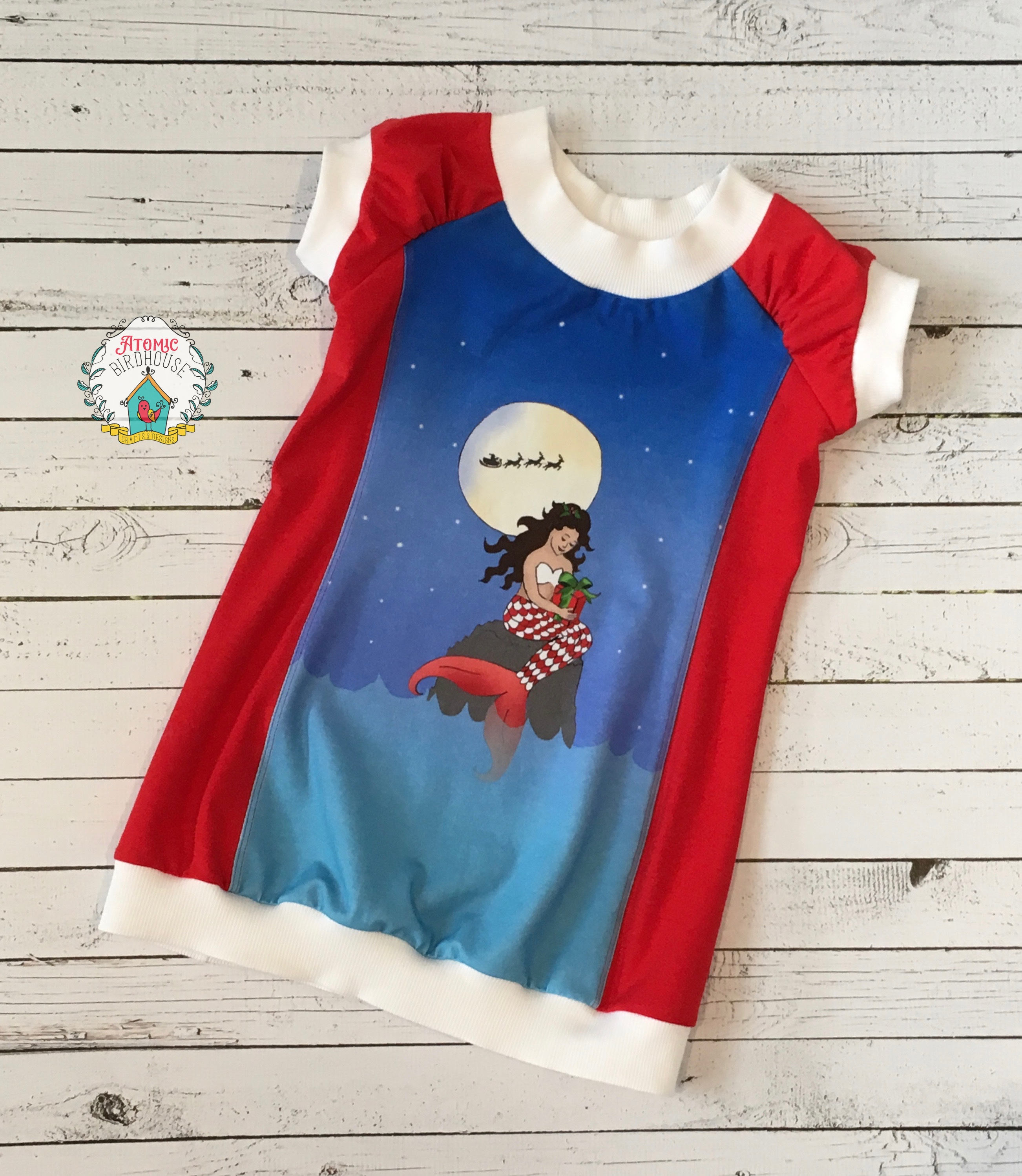 Bonnie Jean Girls Christmas Holiday Santa Joy Dress Legging Set Size 2T-4T