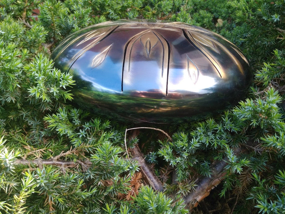 12 Steel Tongue Drum 'Lotus' Handpan tank drum Etsy