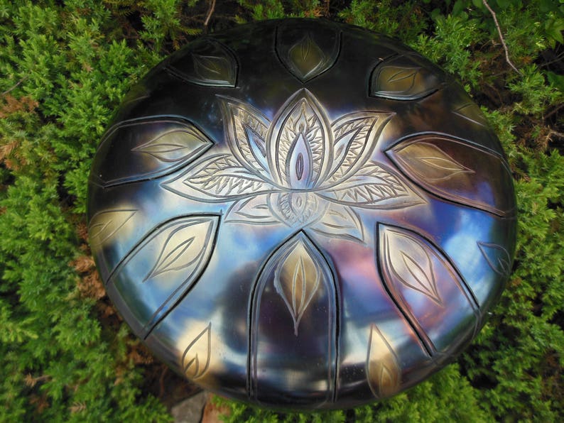 12 Steel Tongue Drum 'lotus' Handpan Tank Drum Etsy