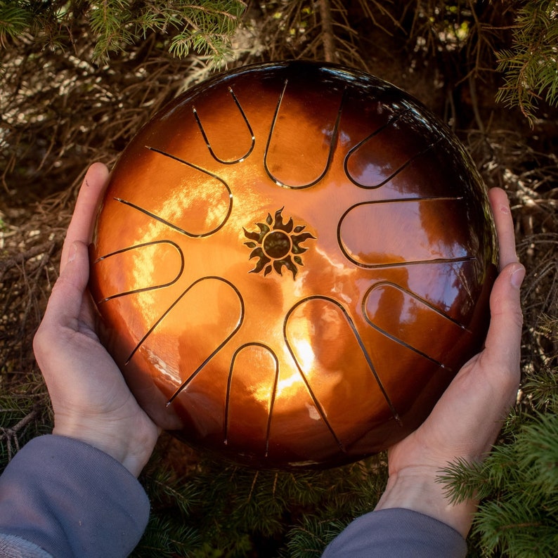Tunable Handpan 10 Sun Tank Drum Steel Tongue Drum Etsy