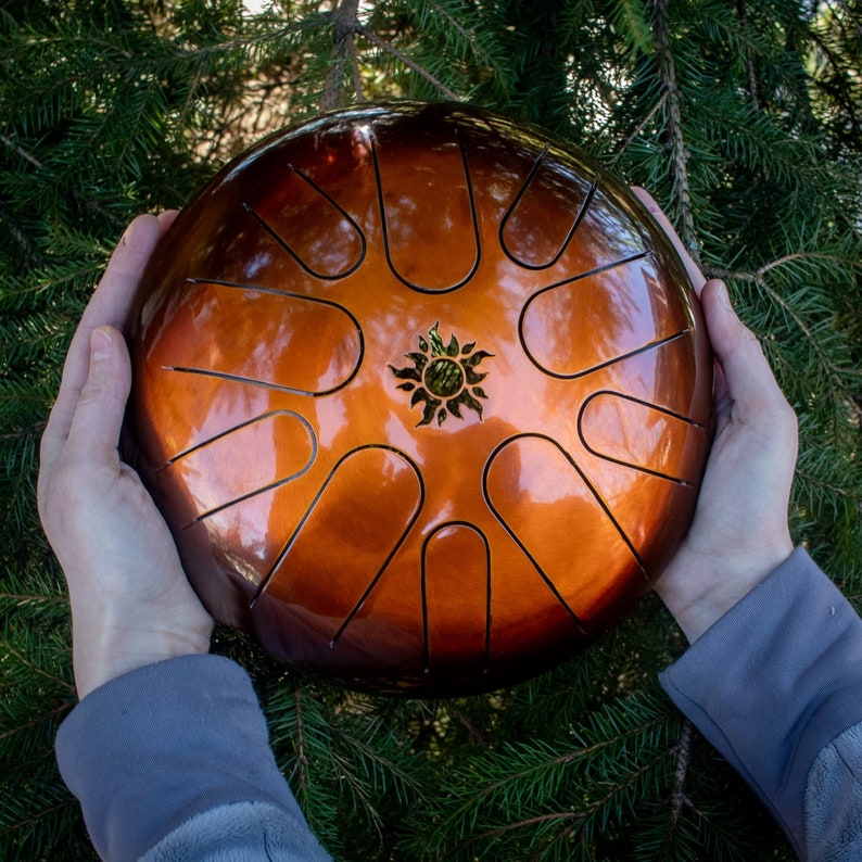 Tunable Handpan 10 Sun Tank Drum Steel Tongue Drum Etsy