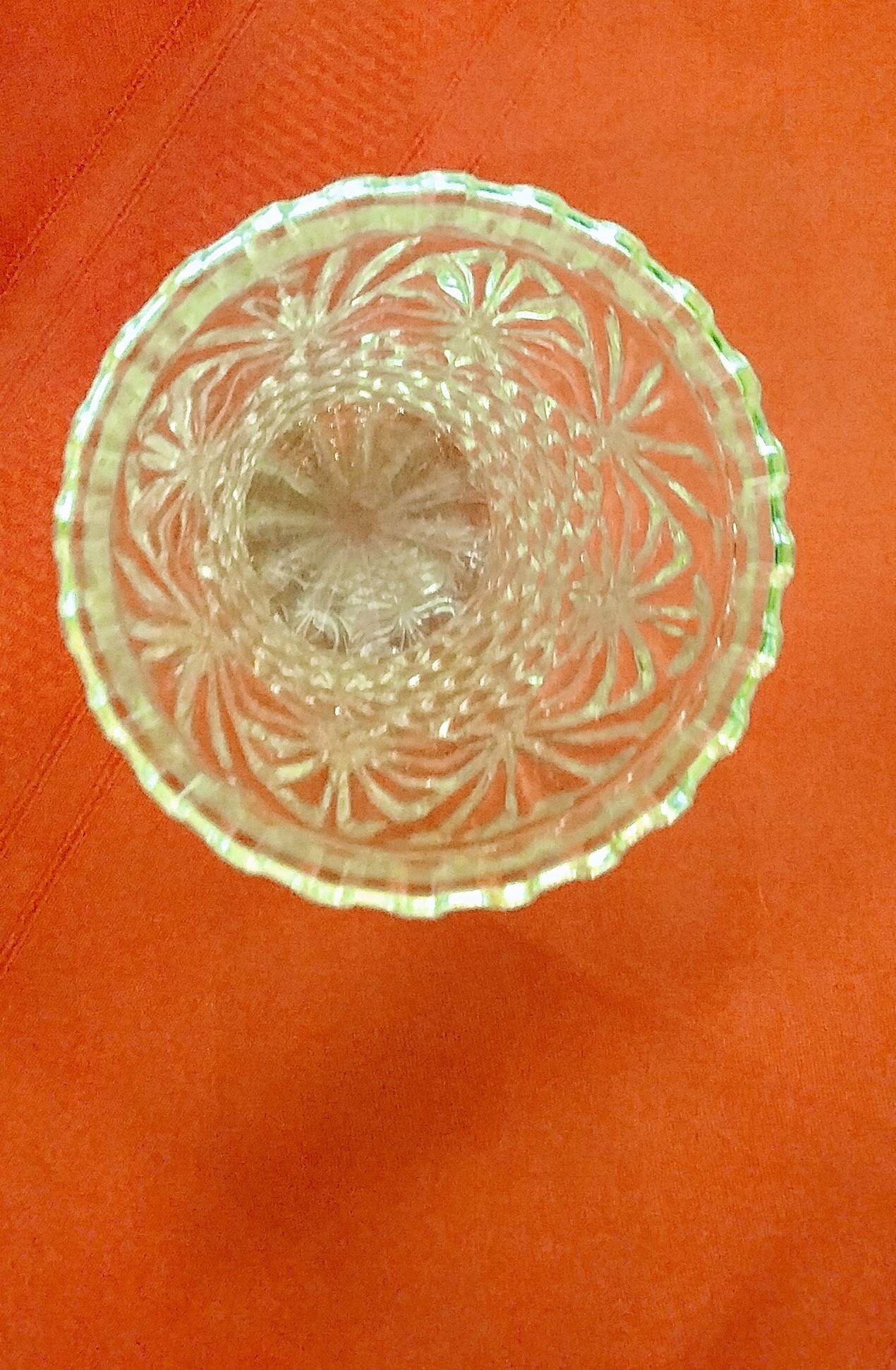 Pressed Glass Vase Etsy