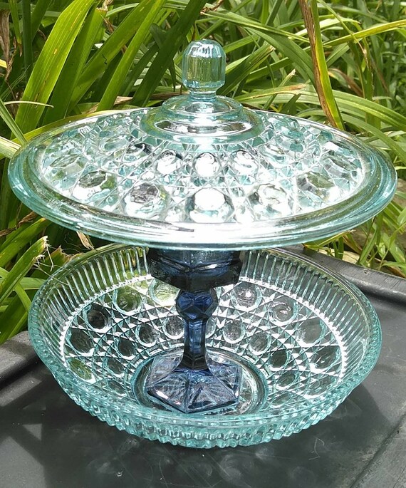 Bird Feeder Of Vintage Glass Etsy