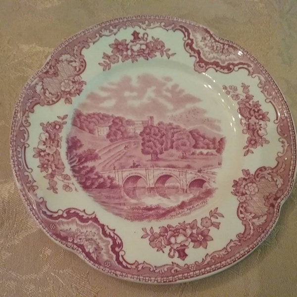 Beautiful Vintage Johnson Brothers England Old Britain Castle Haddon Hall Plate