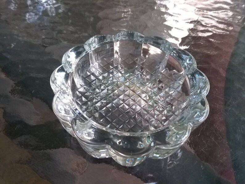 Vintage Clear Glass Furniture Leg Coaster or Caster Cup Etsy