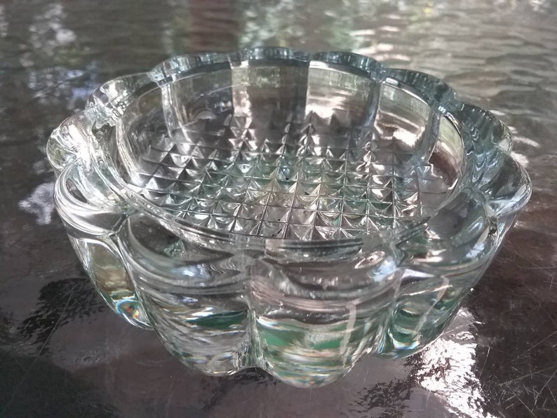 Vintage Clear Glass Furniture Leg Coaster or Caster Cup Etsy