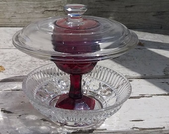 Bird Feeder of Vintage Glass