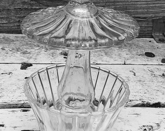 Bird Feeder of Vintage Glass