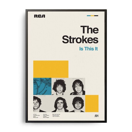 THE STROKES Is this it midcentury Poster