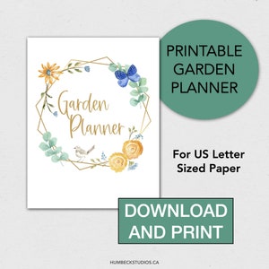 Printable Garden Planner PDF Plant Tracker Garden Layout - Etsy