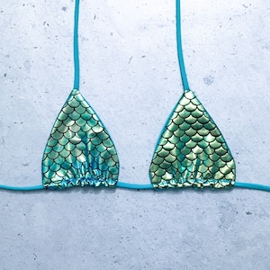 Holographic Mermaid Bikini Top