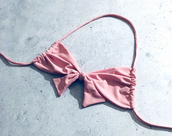 Halter Front Bow Tie Bikini Top / More Colors Available