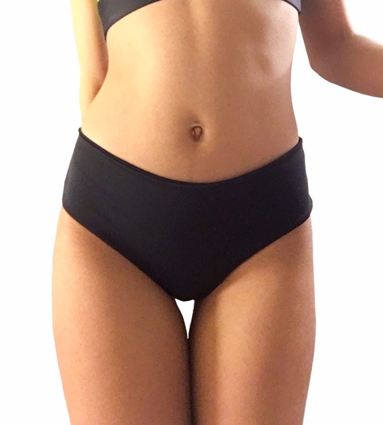 Mid Rise Scrunch Bikini Bottom / Brazilian Cheeky Bikini / Hipster