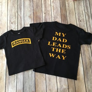 Ranger Tab- My Dad Leads the Way Tee/Army Ranger/Rangers Lead The Way/Gift/ Present