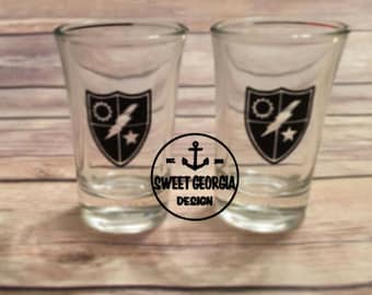 Army Ranger Shot Glasses! Set of 2 perfect gift/Ranger Battalion