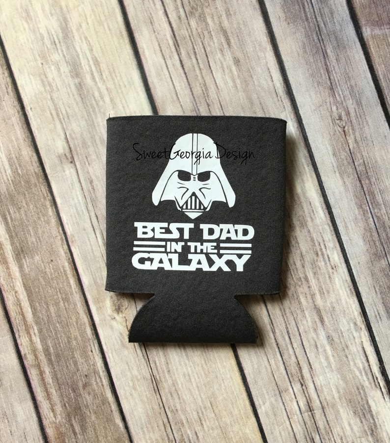 Best Dad in the Galaxy Can Cooler Father's Day/Gift/Star Wars Inspired/Darth Vader/Can Cooler image 1