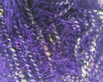 Purple Caterpillar Hand Dyed Alpaca Yarn Hand Spun
