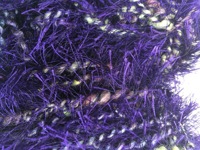 Purple Caterpillar Hand Dyed Alpaca Yarn Hand Spun