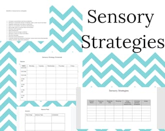Sensory Strategies Bundle: Autism & Occupational Therapy (Editable Digital Download)