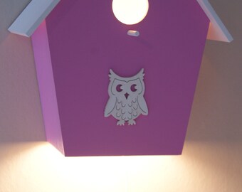 Children's lamp, wall lamp in pink