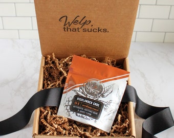 Welp, That Sucks - CoffeeMail for Get Well Soon Gift, Sympathy Gift, Thinking of You, I'm Sorry, Coffee Gift Box, Greeting Card Alternative