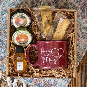 Honey and Tea Gift Box, Hug in a Mug Gift, For Her, Gift for Him, Galantines Gift Basket, Valentine’s Gift, Tea Lovers Gift Basket