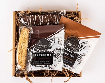 Coffee Gift Box, Gourmet Biscotti, Thank You Gift
