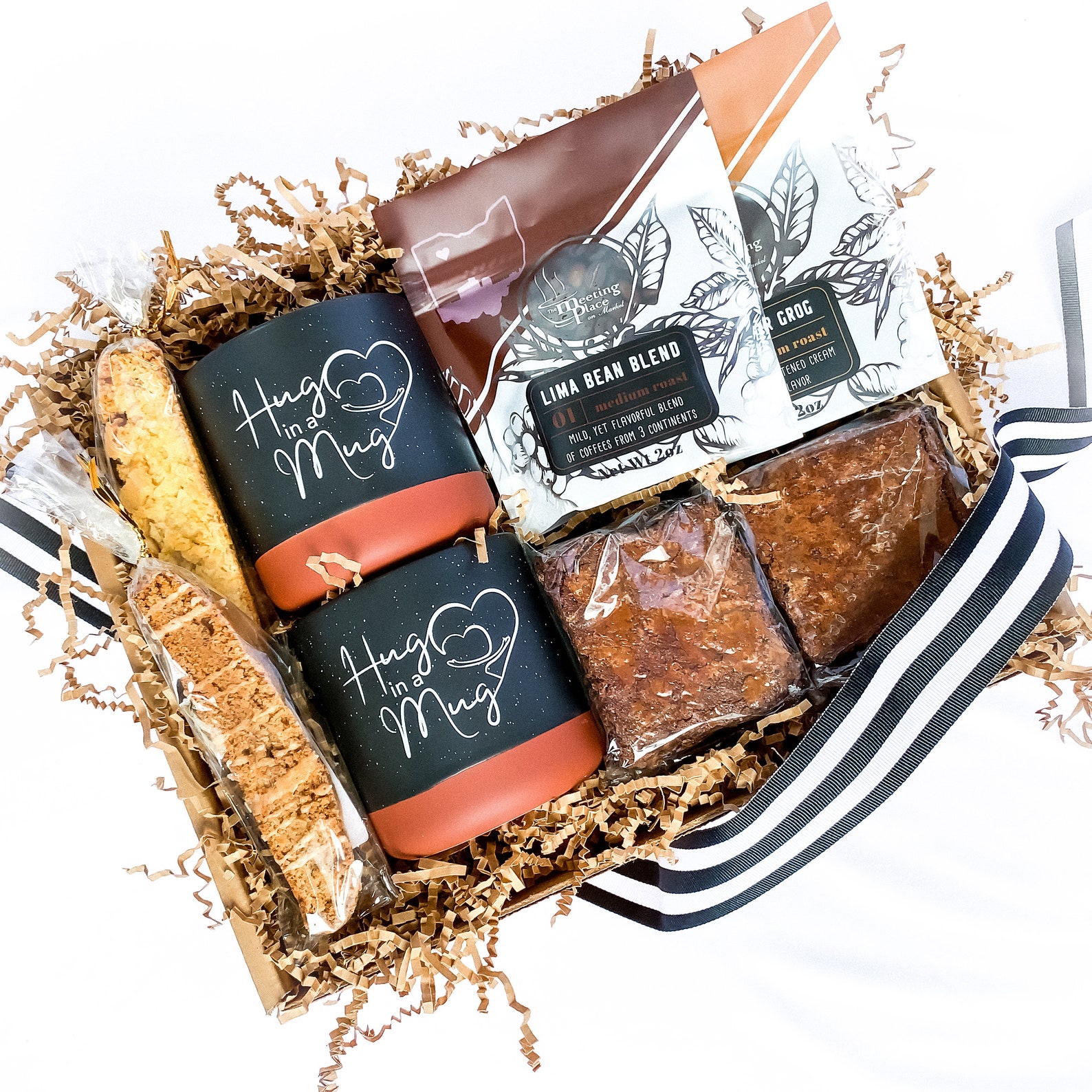 Hug in a Mug Comfort Gift Basket with Gourmet Coffee Handmade Etsy