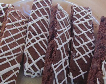 Set of 12 Gourmet Triple Chocolate Biscotti, Biscotti Gift Set, Chocolate Biscotti, Secret Sister Gift, Make Your Own Gift Basket