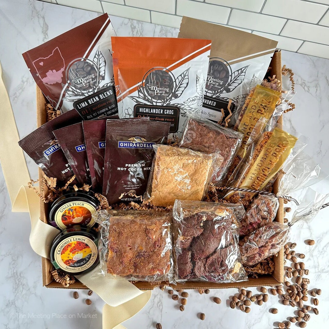 Gourmet Coffee, Tea, & Treats Gift Basket, Christmas Gift Basket ...