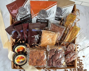 Gourmet Coffee, Tea, & Treats Gift Basket, Christmas Gift Basket, Holiday Gift Box, Mega Thank You Gift Box, Any Occasion Box, Free Shipping
