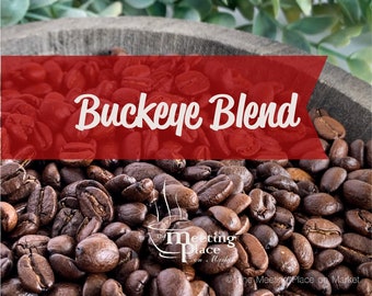 12oz Bag of Coffee - Buckeye Blend - Chocolate & Peanut Butter Flavored Coffee - Gourmet Coffee, Freshly Roasted Coffee