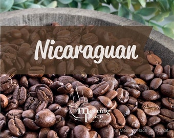 12oz Bag of Coffee - Dark Roast Nicaraguan  - Gourmet Coffee, Freshly Roasted Coffee Beans, Ground Coffee, Coffee for Pour-Over, Drip Coffee