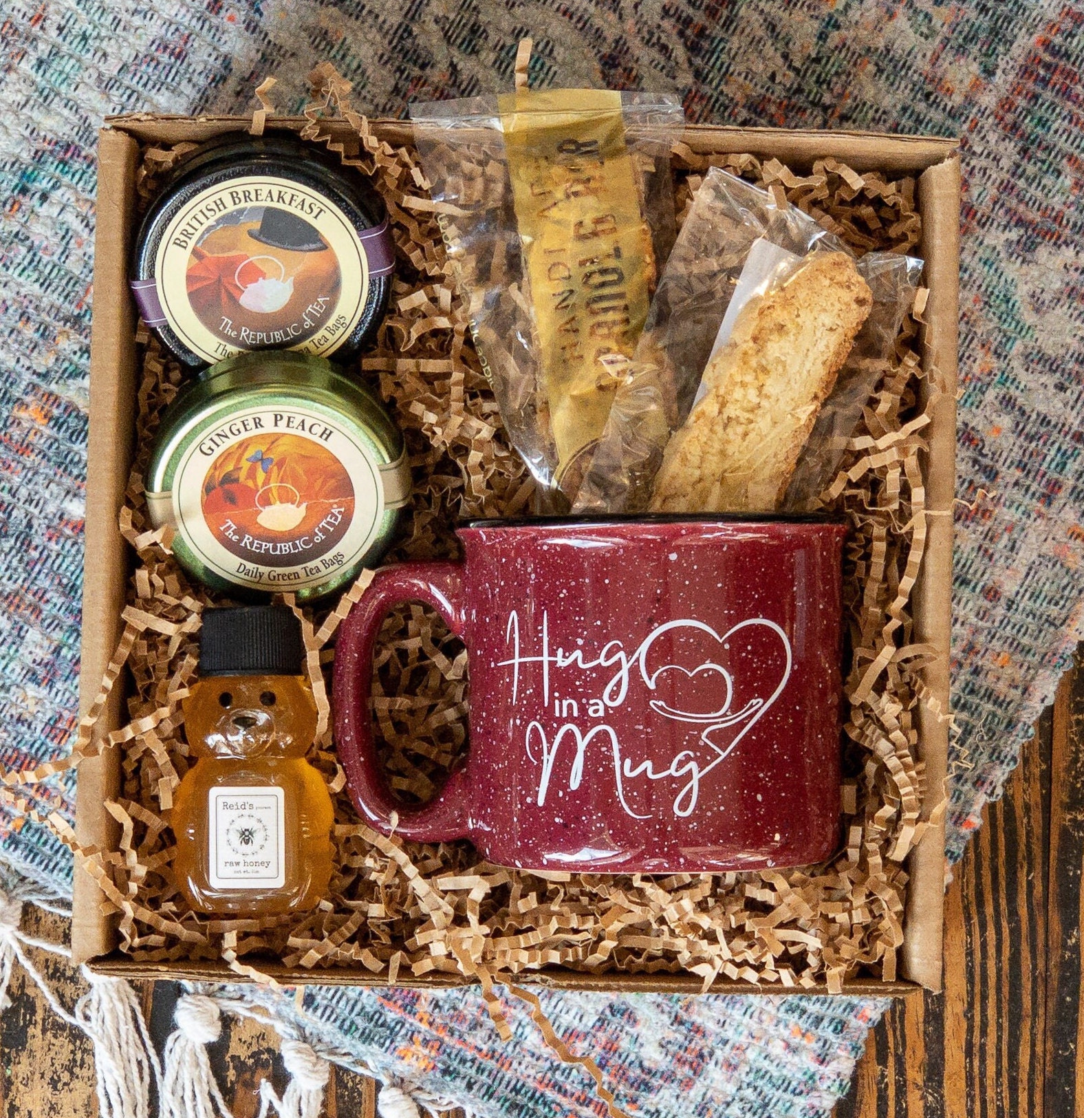 Honey and Tea Gift Box, Hug in a Mug Gift, for Her, Gift for Him