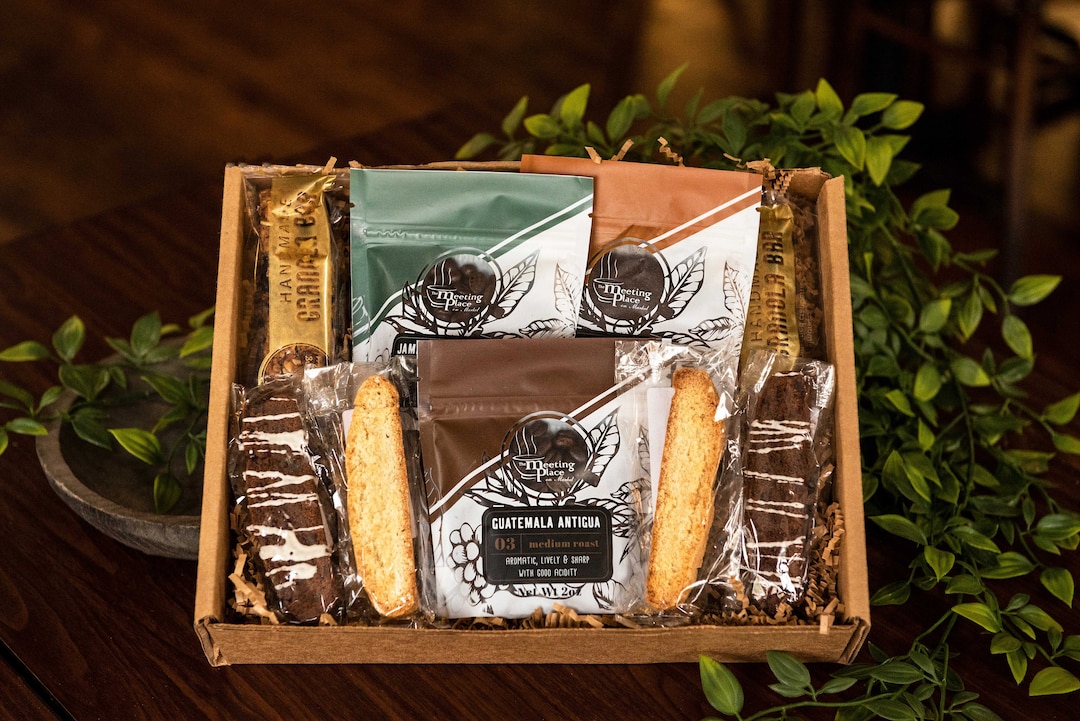 Coffee Break Gift Basket With Gourmet Coffee, Handmade Granola Bars and ...