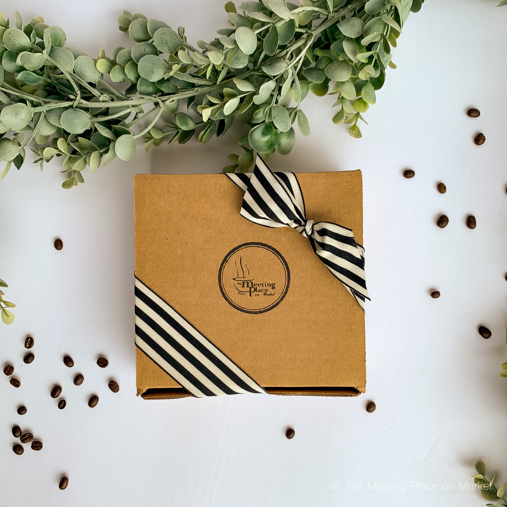 Gourmet Coffee Lover Sampler 6 Coffees in Gift Box W/fabric Ribbon ...