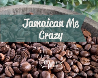 12oz Bag of Coffee - Jamaican Me Crazy - Spicy Vanilla & Caramel Flavored Coffee, Freshly Roasted Flavored Coffee, Ground or Whole Bean